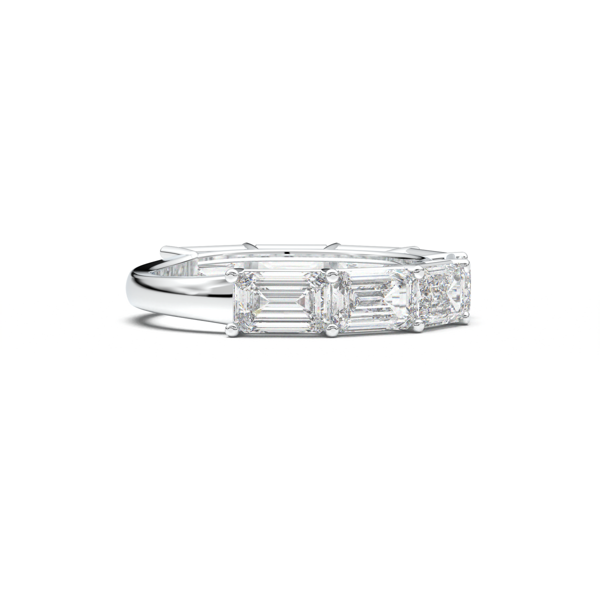 Emerald-Cut Six-Stone Wedding Band