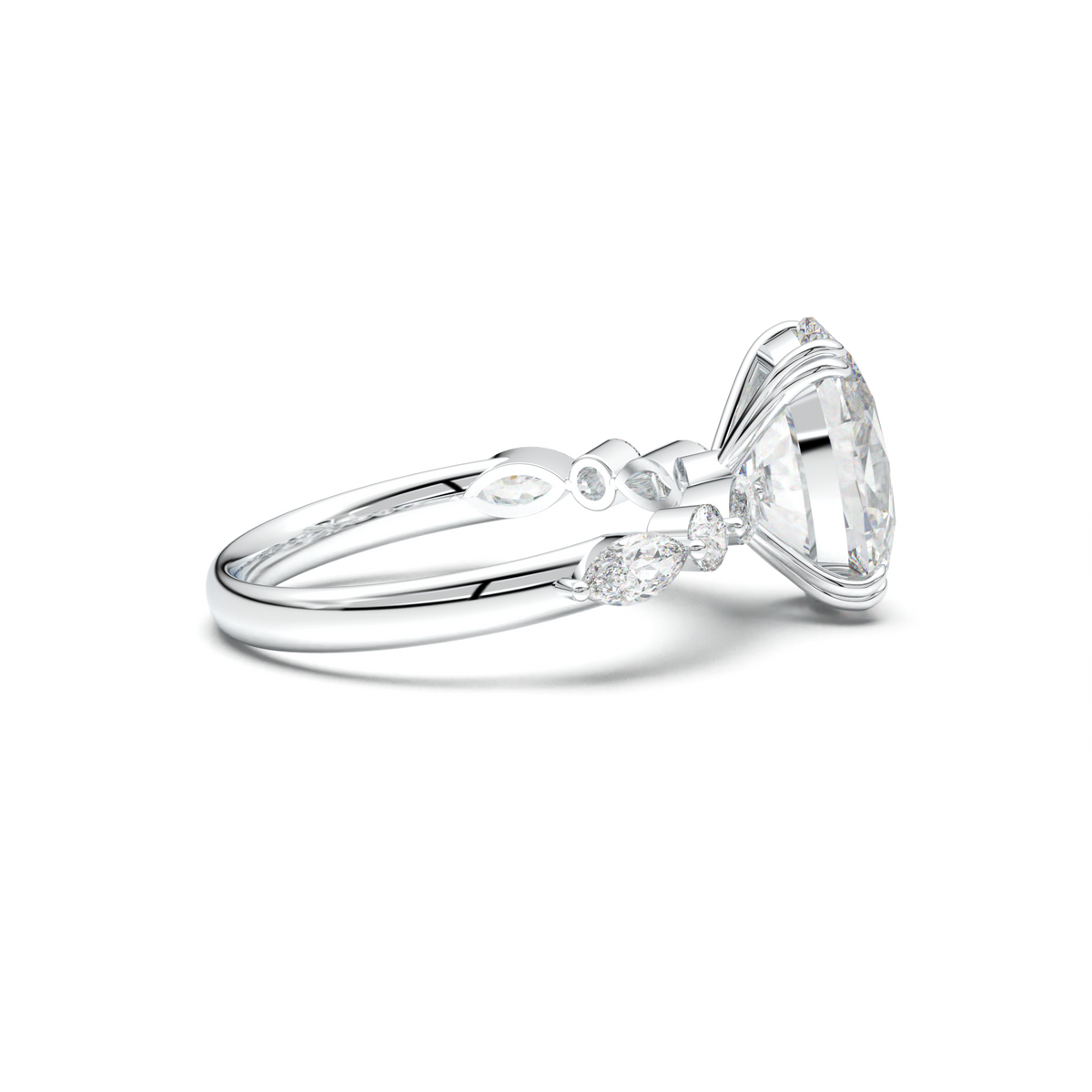 Oval Mixed-Shape Engagement Ring