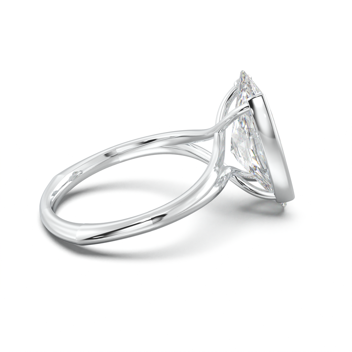 Moval Halo Pavé Engagement Ring