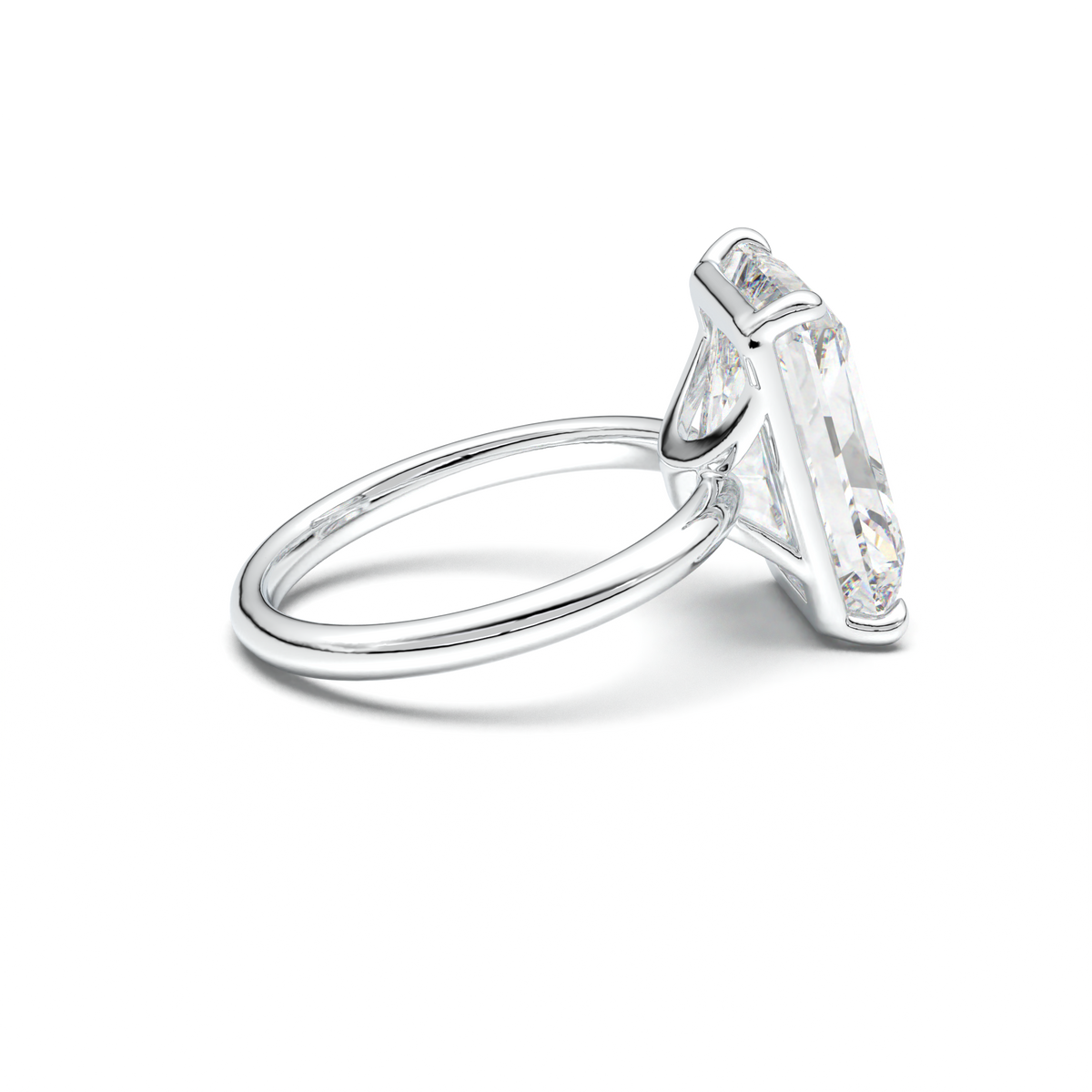 Radiant Solitaire Horseshoe Setting Engagement Ring