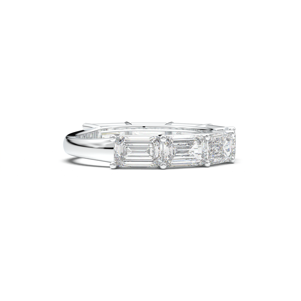 Emerald-Cut Six-Stone Wedding Band