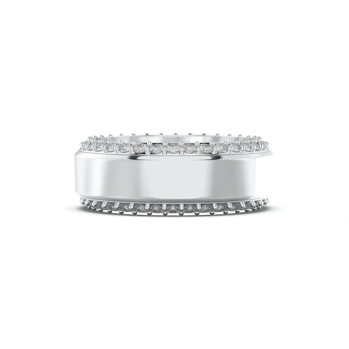 Double Pavé Edge Men's Band