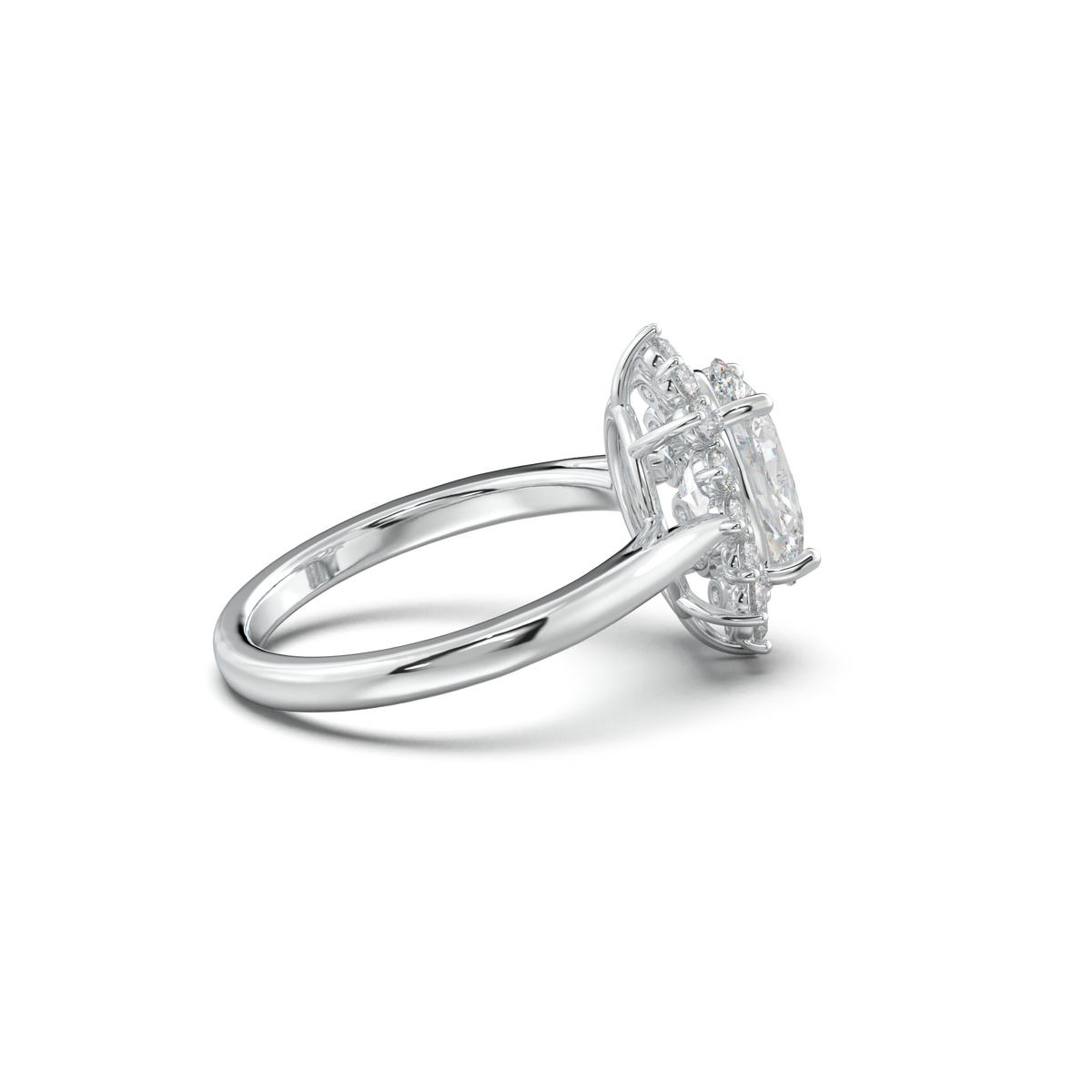 Oval Halo Engagement Ring