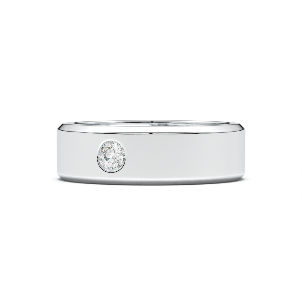 Flush-Set Round Men's Band