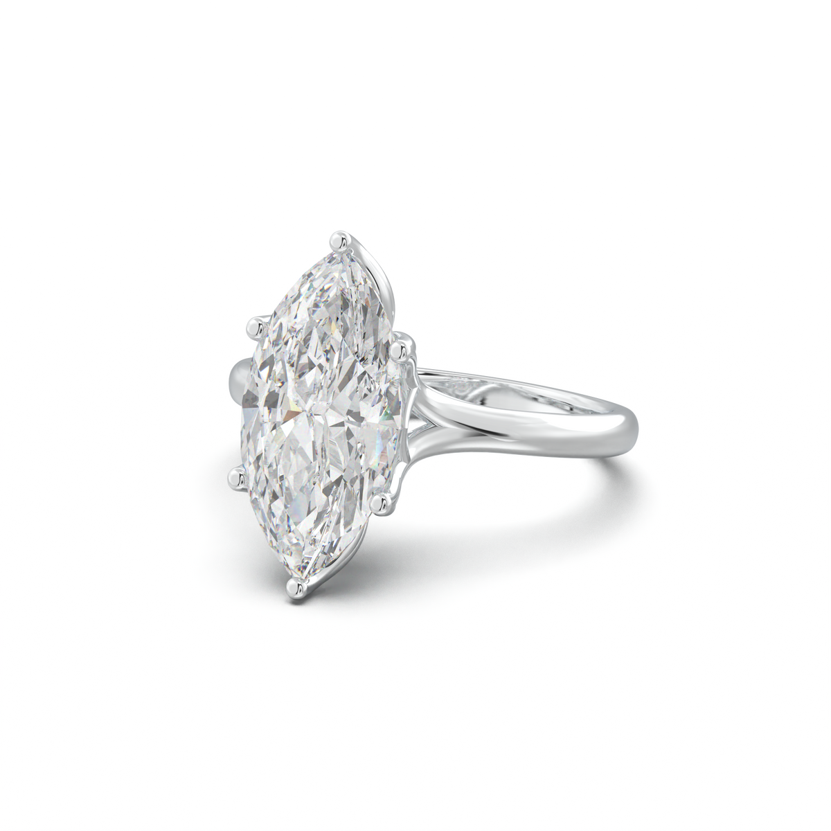 Marquise Solitaire with Hidden Diamond Accent
