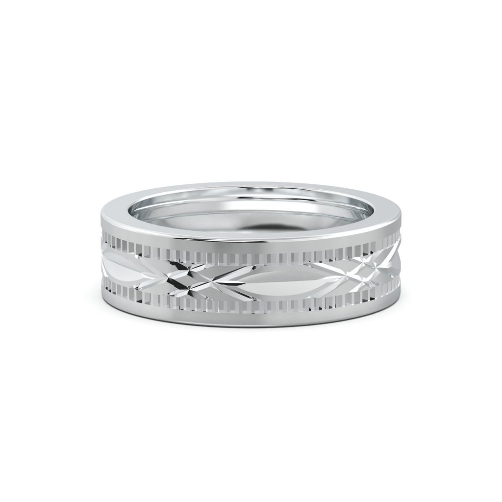 Engraved Geometric Men's Band