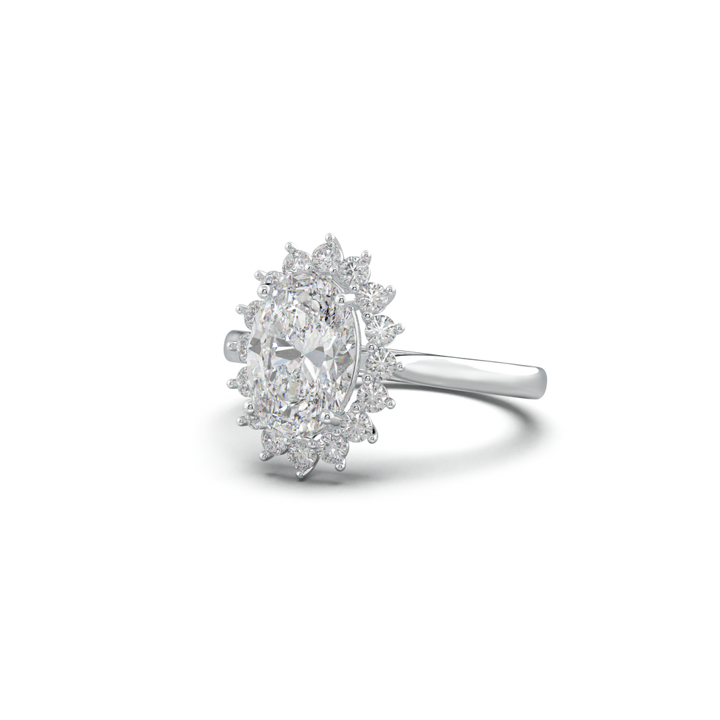 Oval Halo Engagement Ring