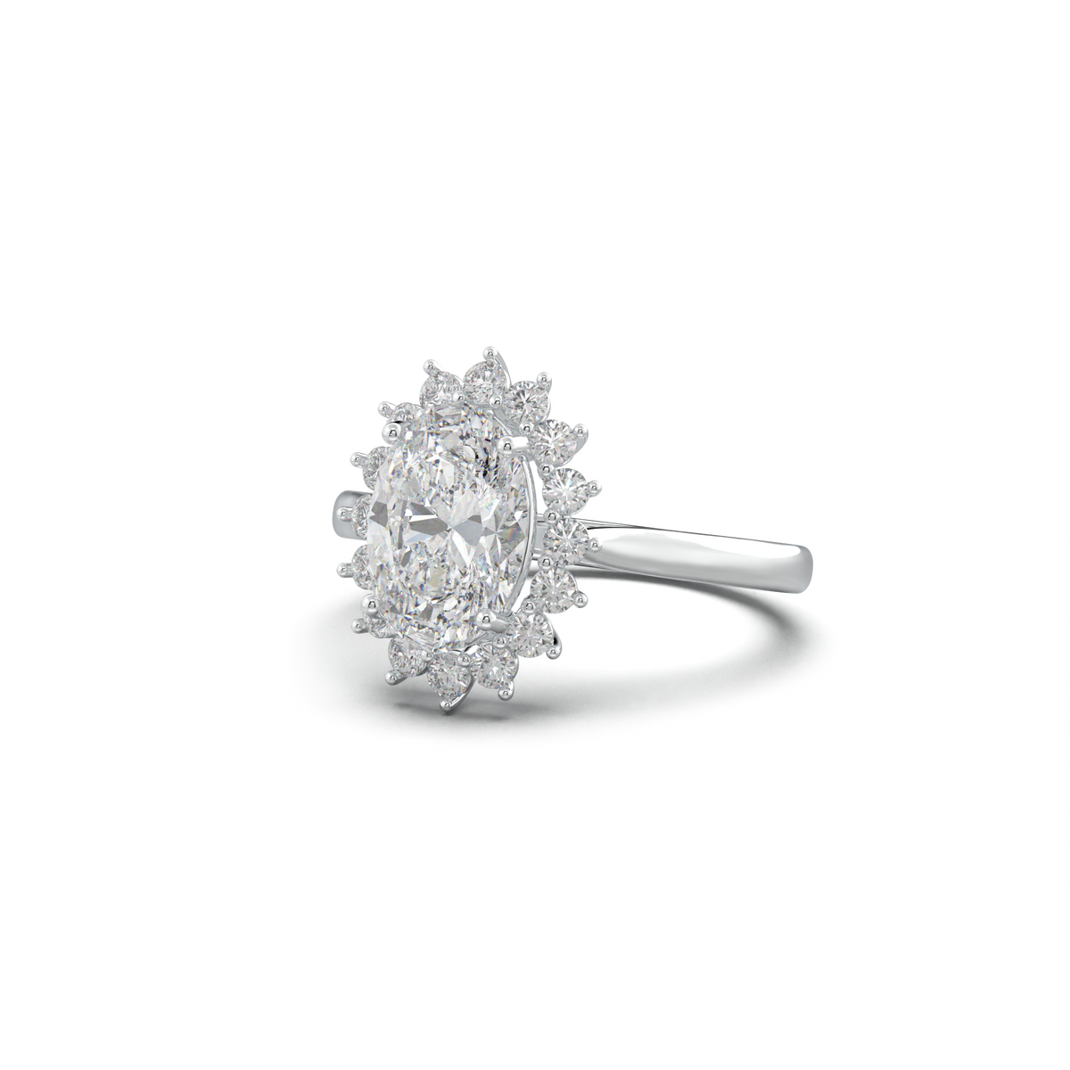 Oval Halo Engagement Ring
