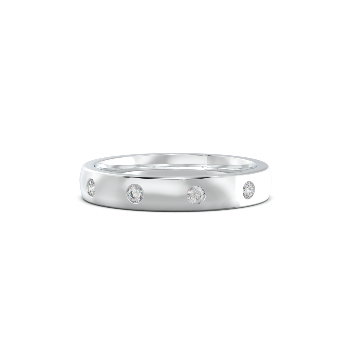 Five-Diamond Flush-Set Men's Band