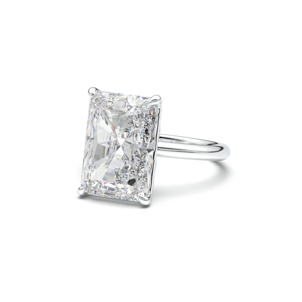 Radiant Solitaire Horseshoe Setting Engagement Ring