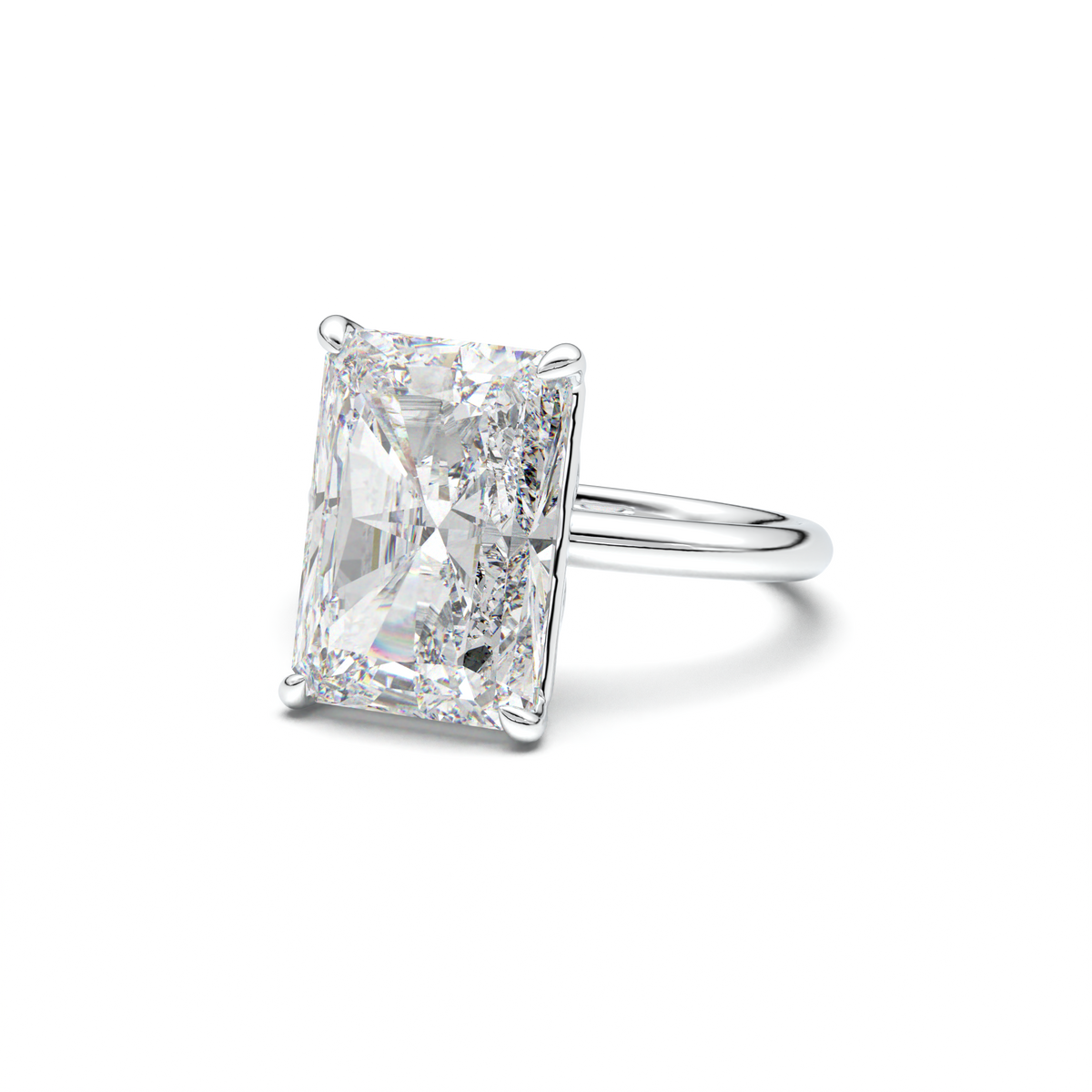Radiant Solitaire Horseshoe Setting Engagement Ring