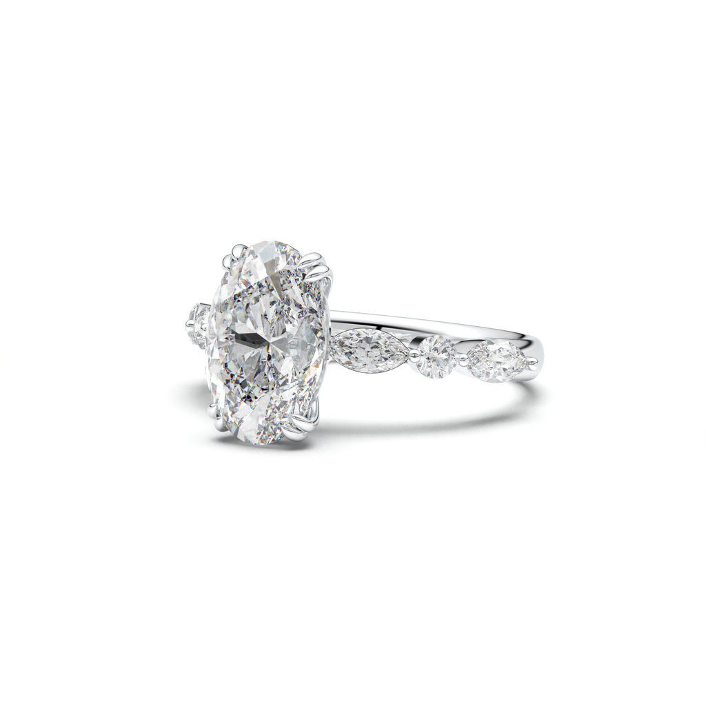 Oval Mixed-Shape Engagement Ring