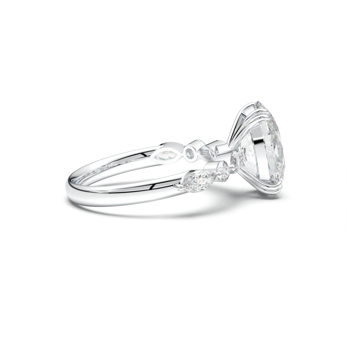 Oval Mixed-Shape Engagement Ring