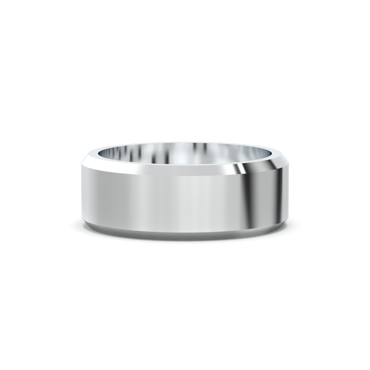 Wide Beveled Men's Band