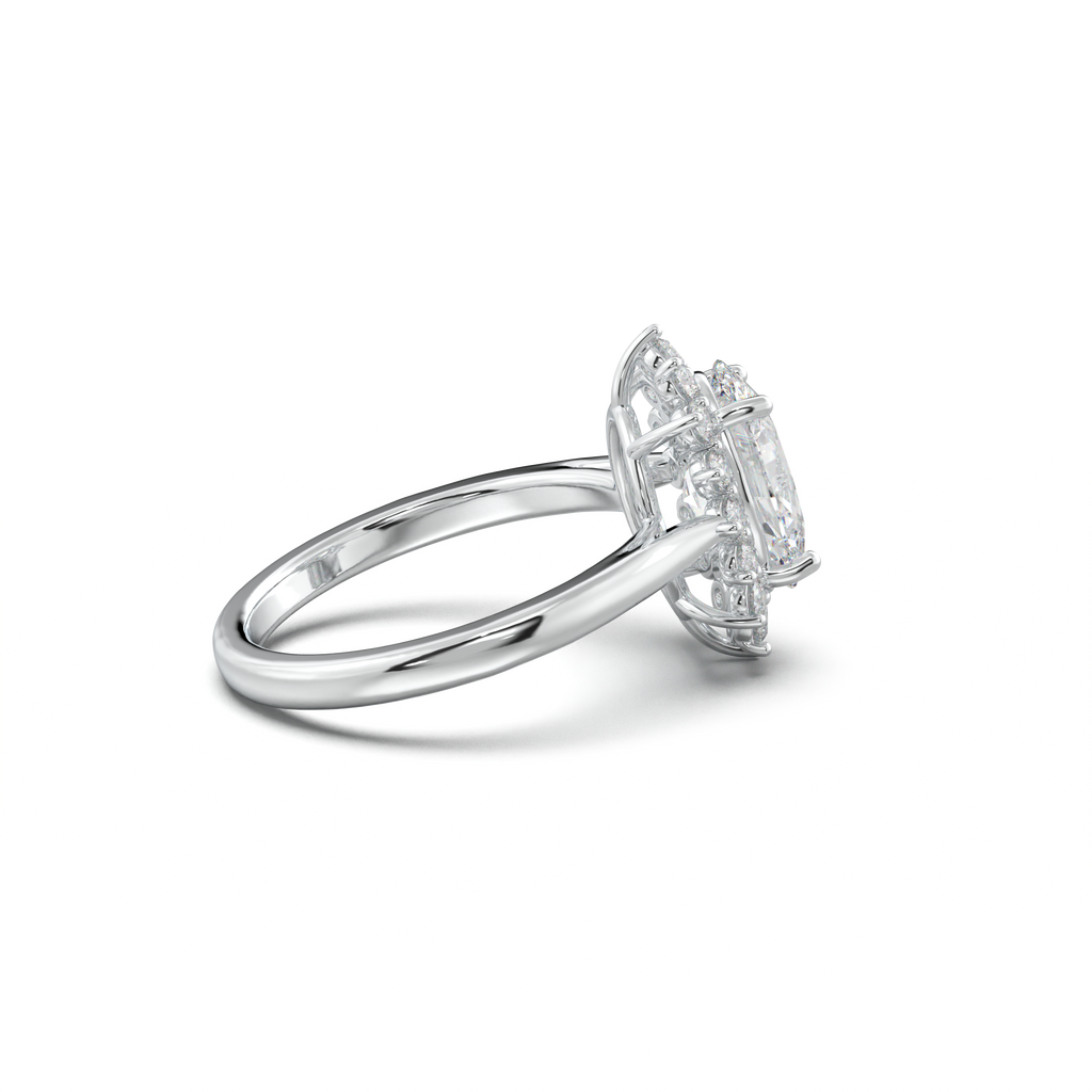 Oval Halo Engagement Ring