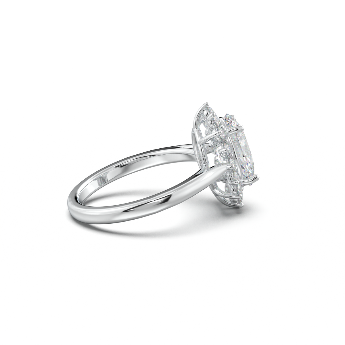 Oval Halo Engagement Ring