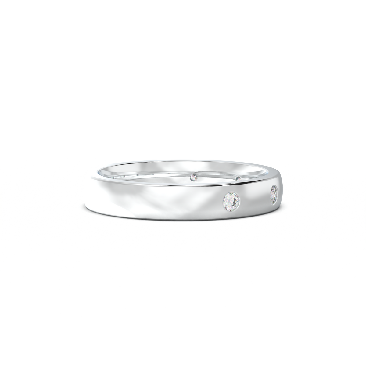 Five-Diamond Flush-Set Men's Band