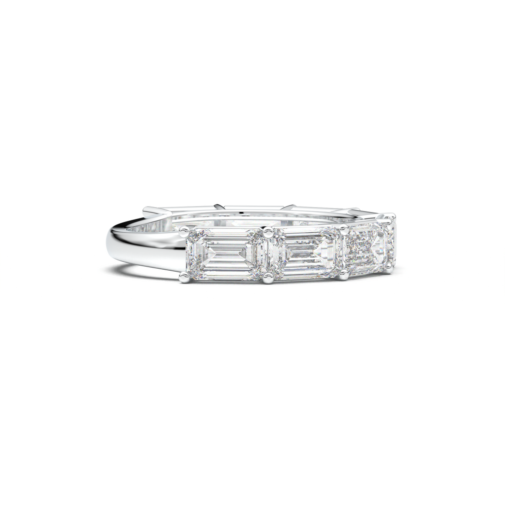 Emerald-Cut Six-Stone Wedding Band