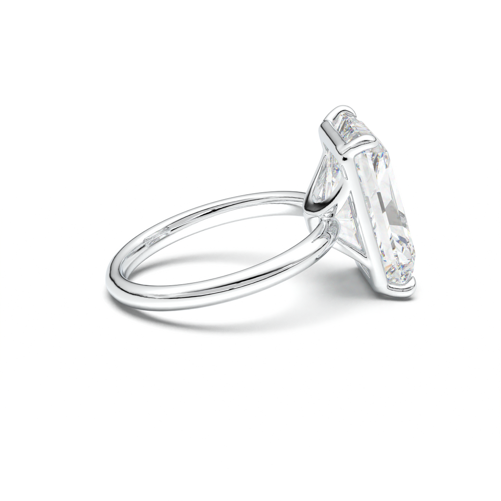 Radiant Solitaire Horseshoe Setting Engagement Ring