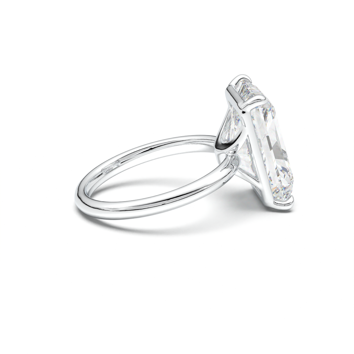 Radiant Solitaire Horseshoe Setting Engagement Ring