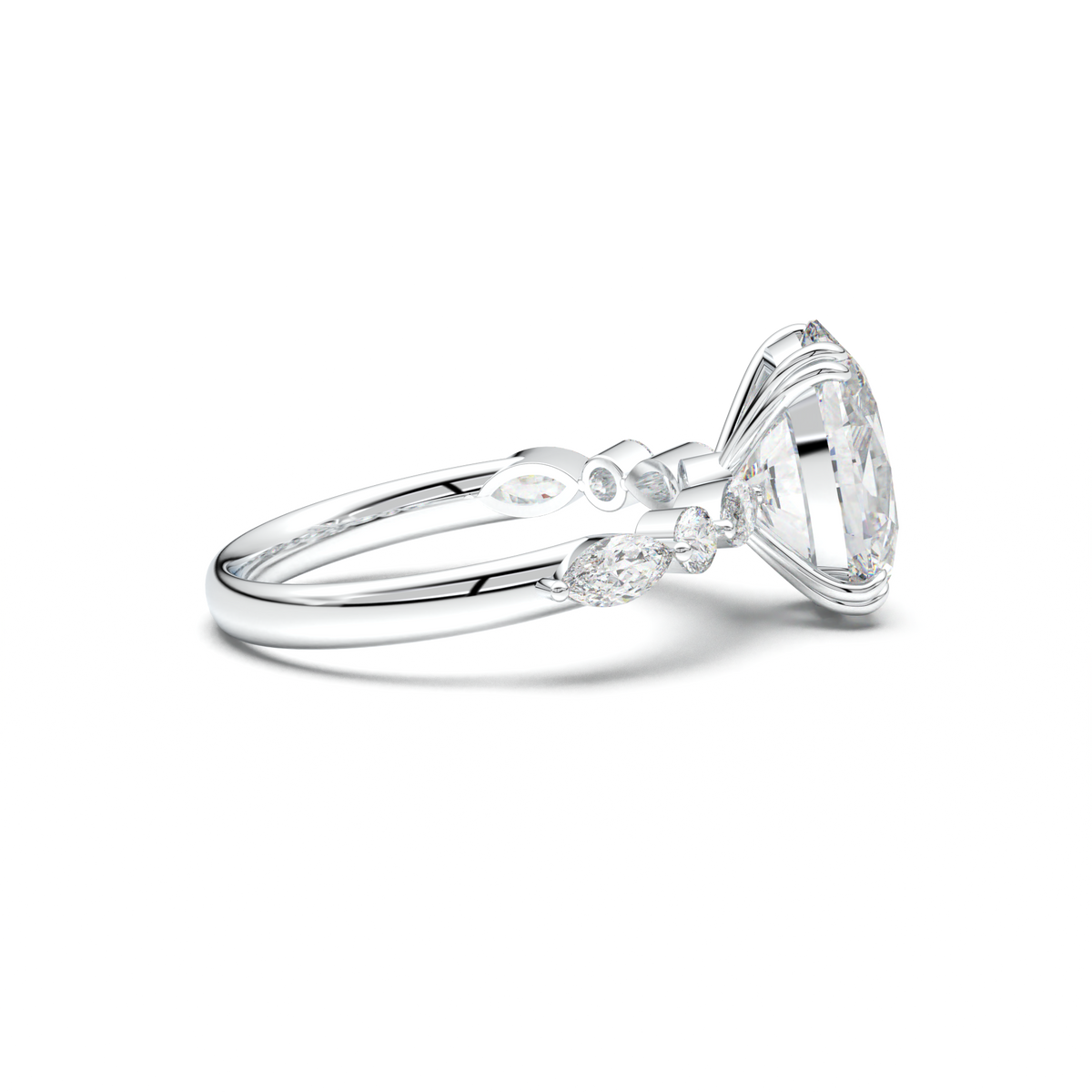 Oval Mixed-Shape Engagement Ring