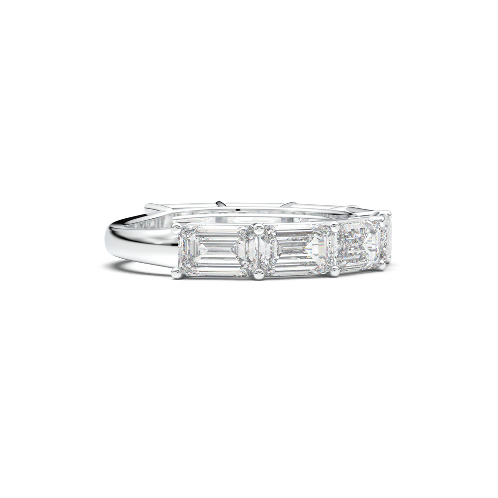 Emerald-Cut Six-Stone Wedding Band