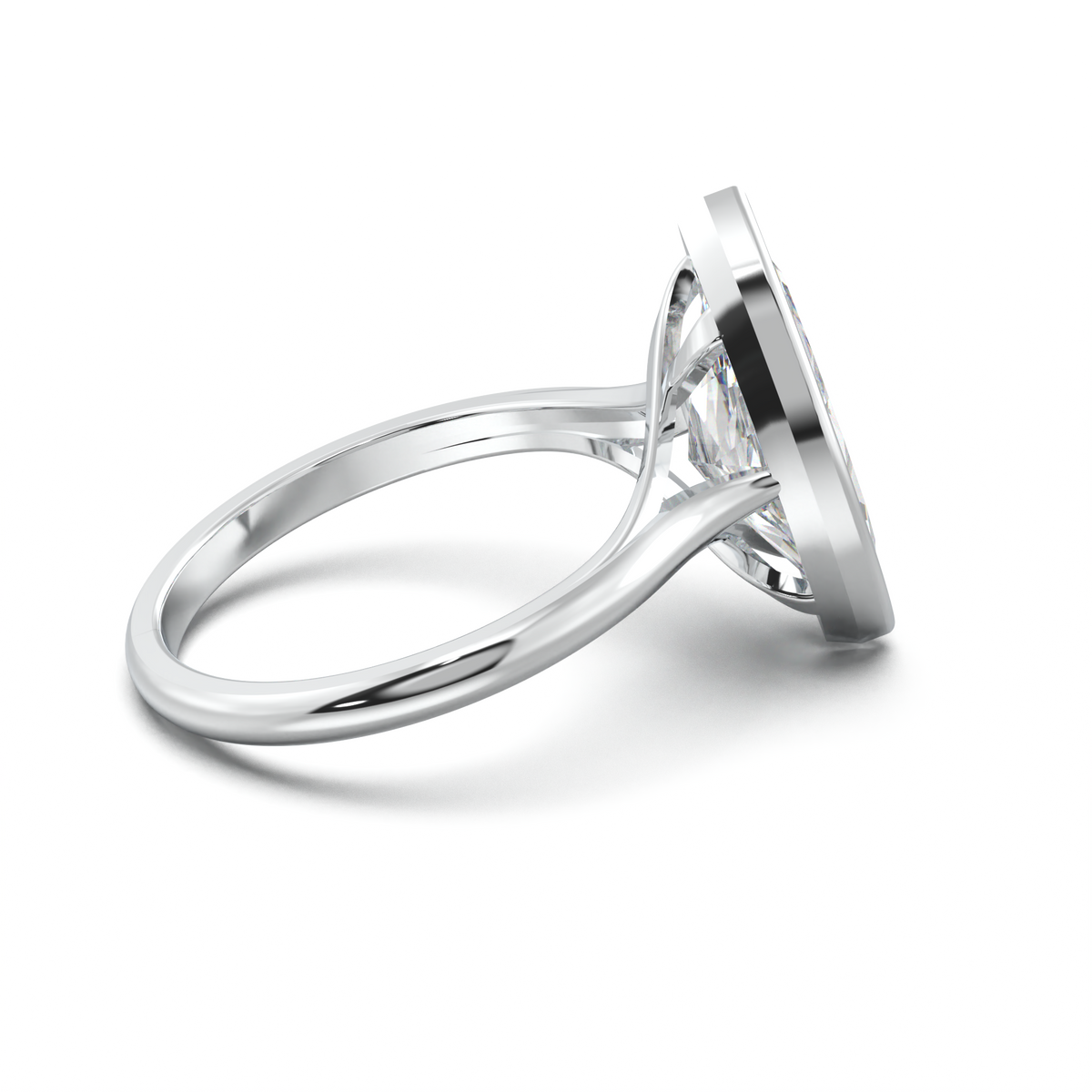 Marquise Bezel Solitaire Engagement Ring