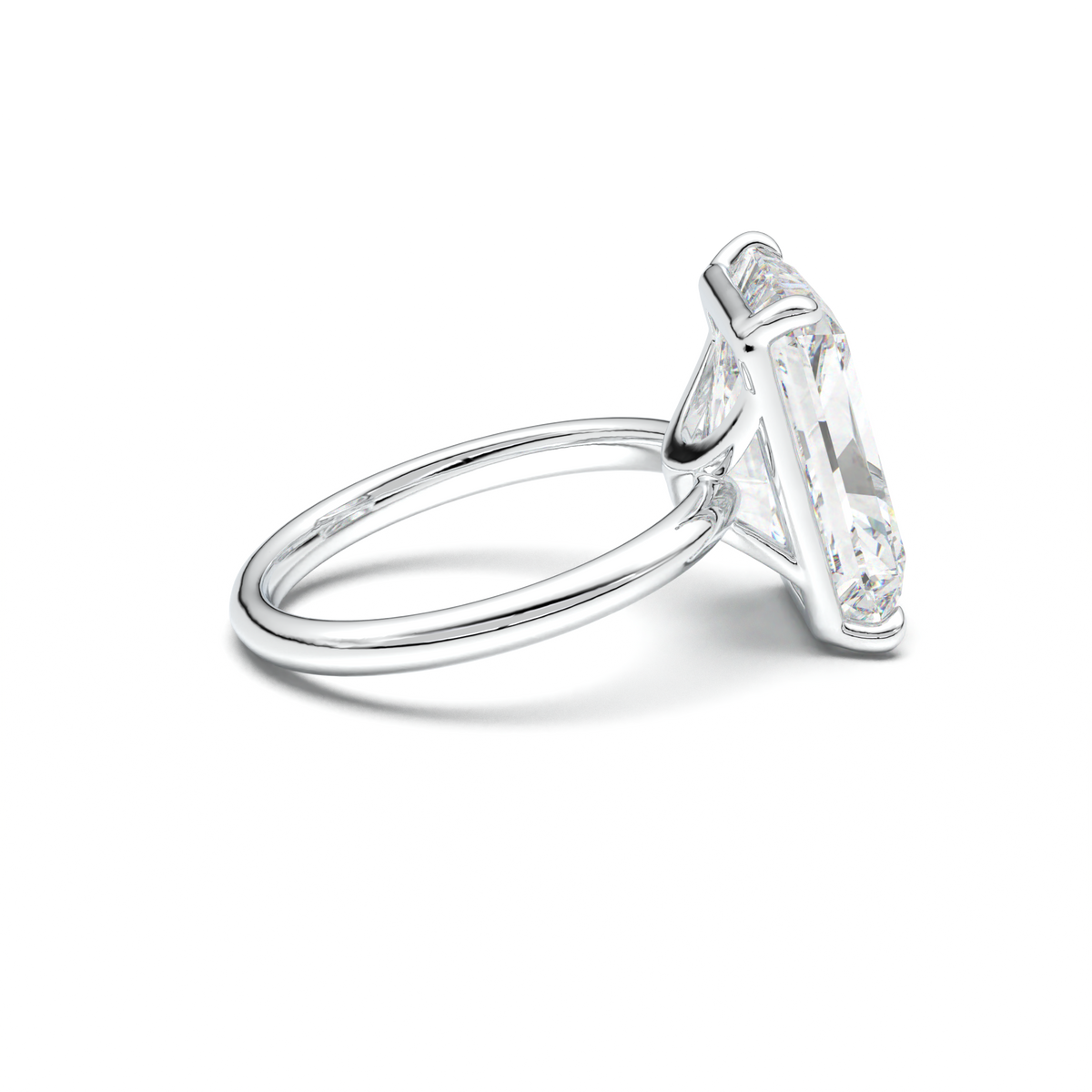 Radiant Solitaire Horseshoe Setting Engagement Ring