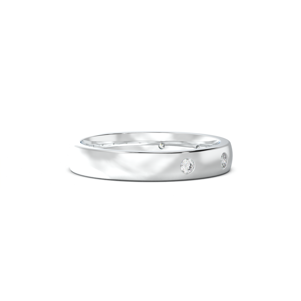 Five-Diamond Flush-Set Men's Band