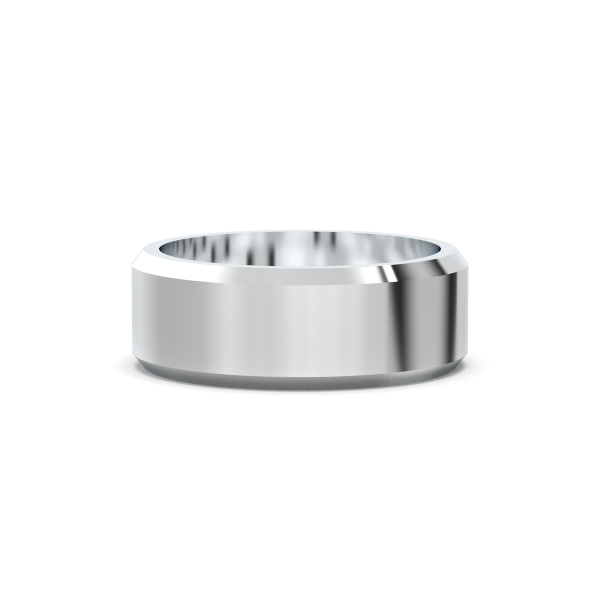 Wide Beveled Men's Band