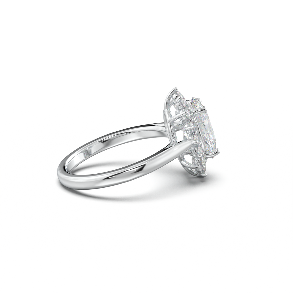 Oval Halo Engagement Ring