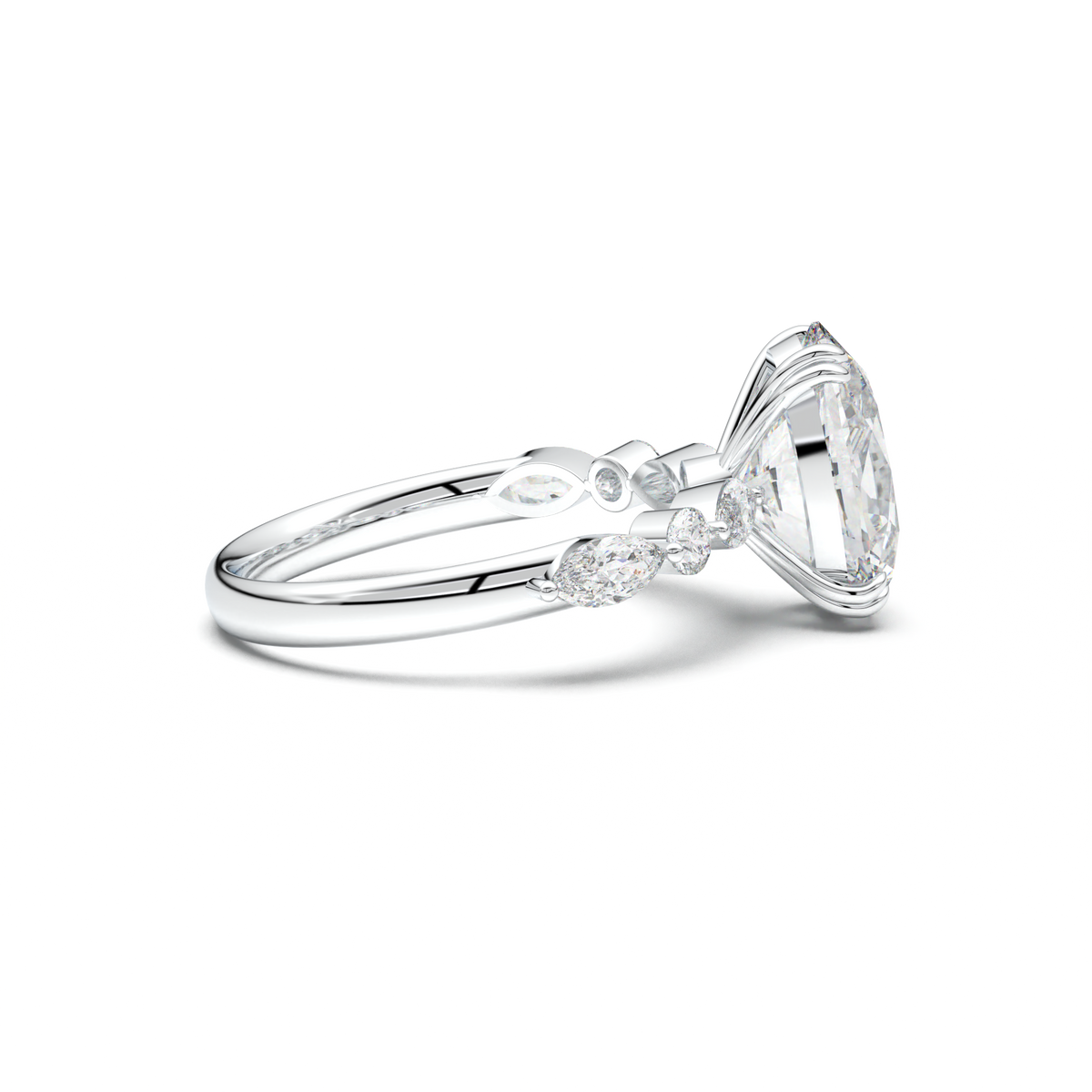 Oval Mixed-Shape Engagement Ring