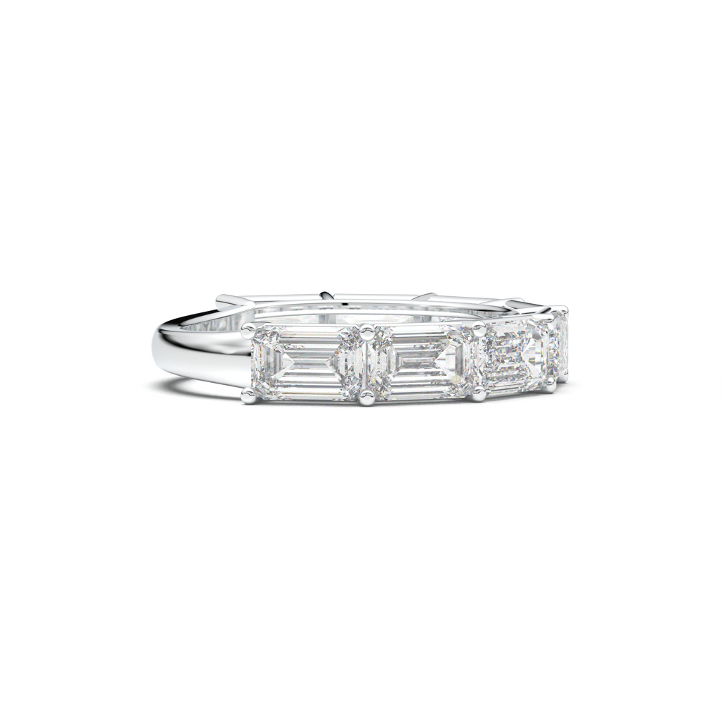 Emerald-Cut Six-Stone Wedding Band