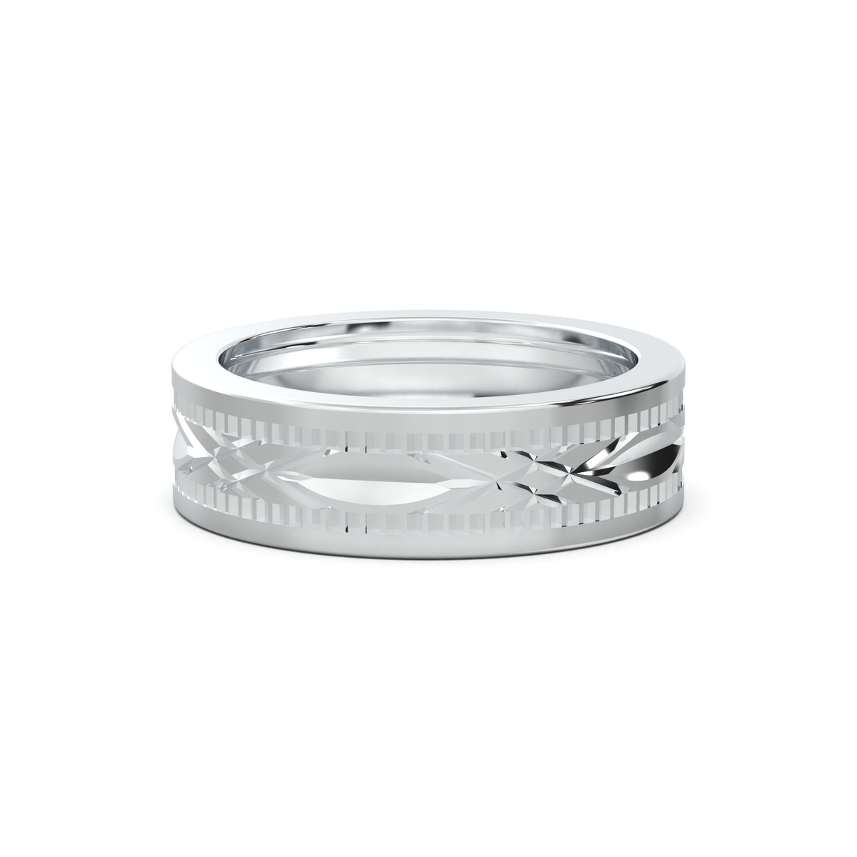 Engraved Geometric Men's Band