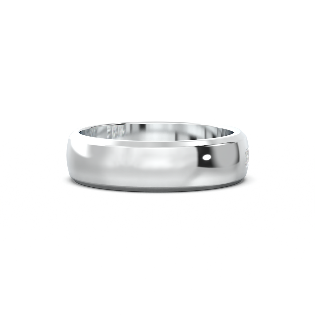 Three-Emerald Inlay Men's Band