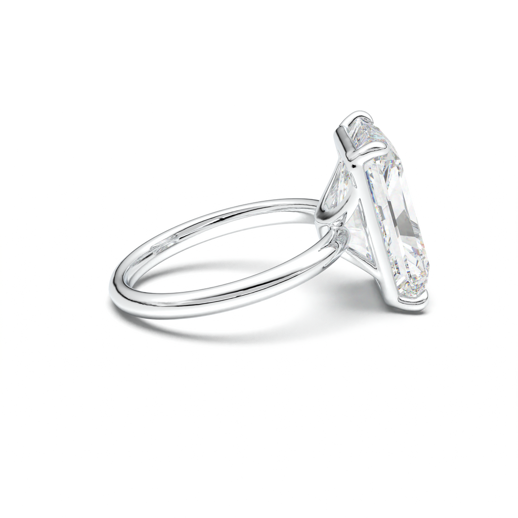 Radiant Solitaire Horseshoe Setting Engagement Ring