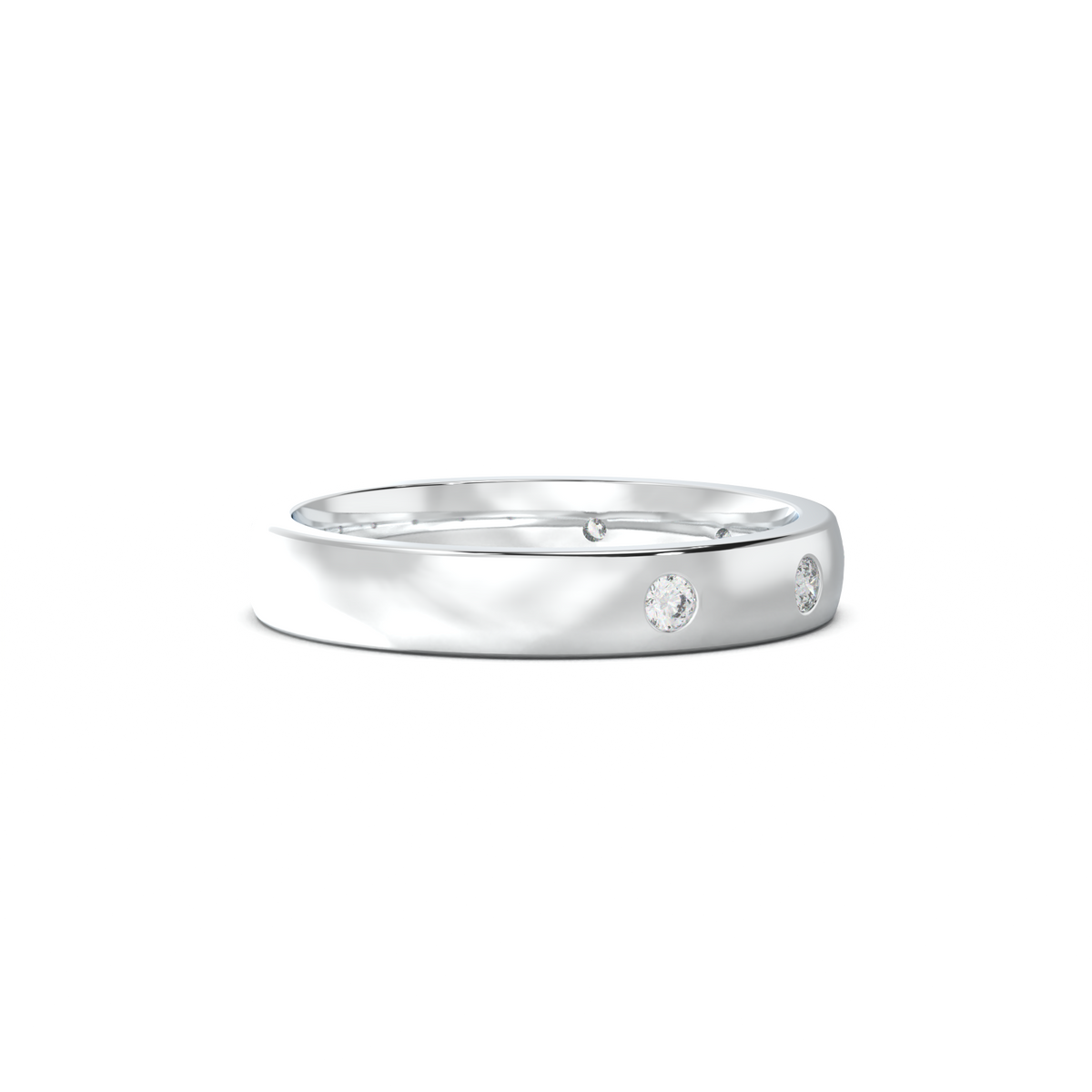 Five-Diamond Flush-Set Men's Band
