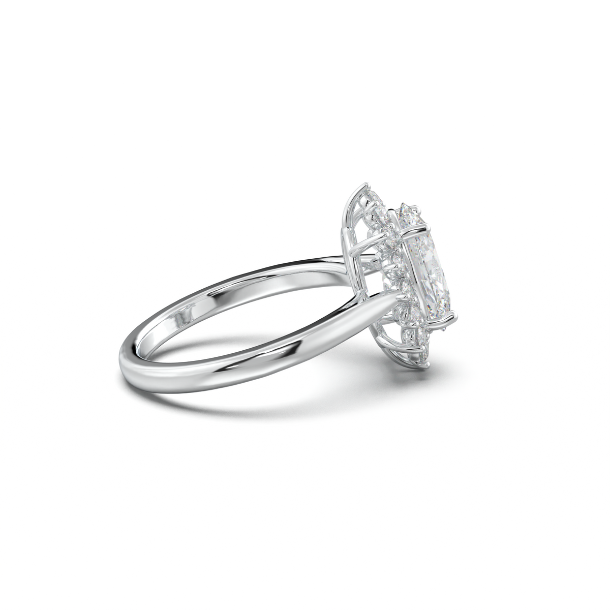Oval Halo Engagement Ring
