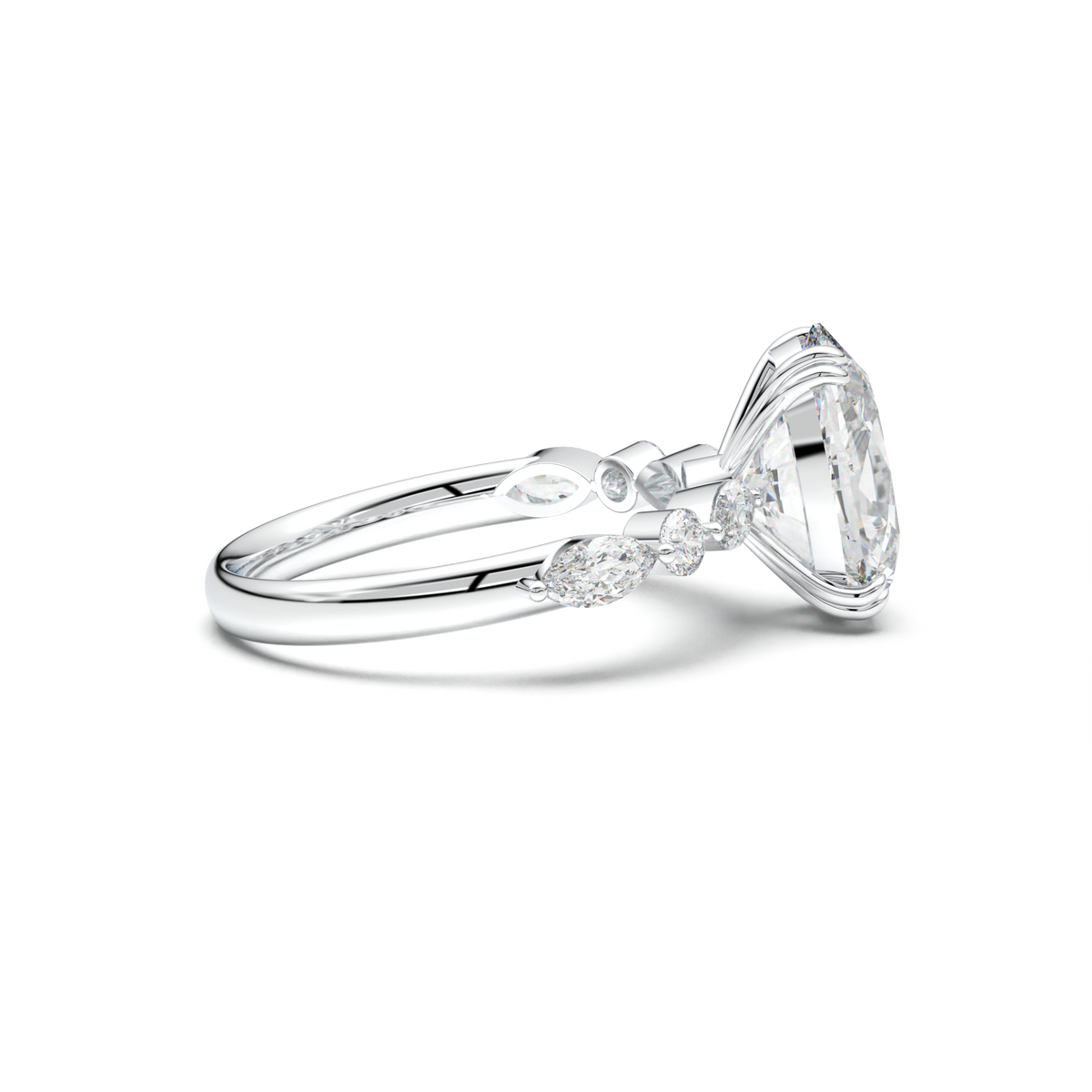 Oval Mixed-Shape Engagement Ring