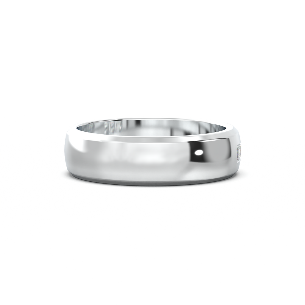 Three-Emerald Inlay Men's Band