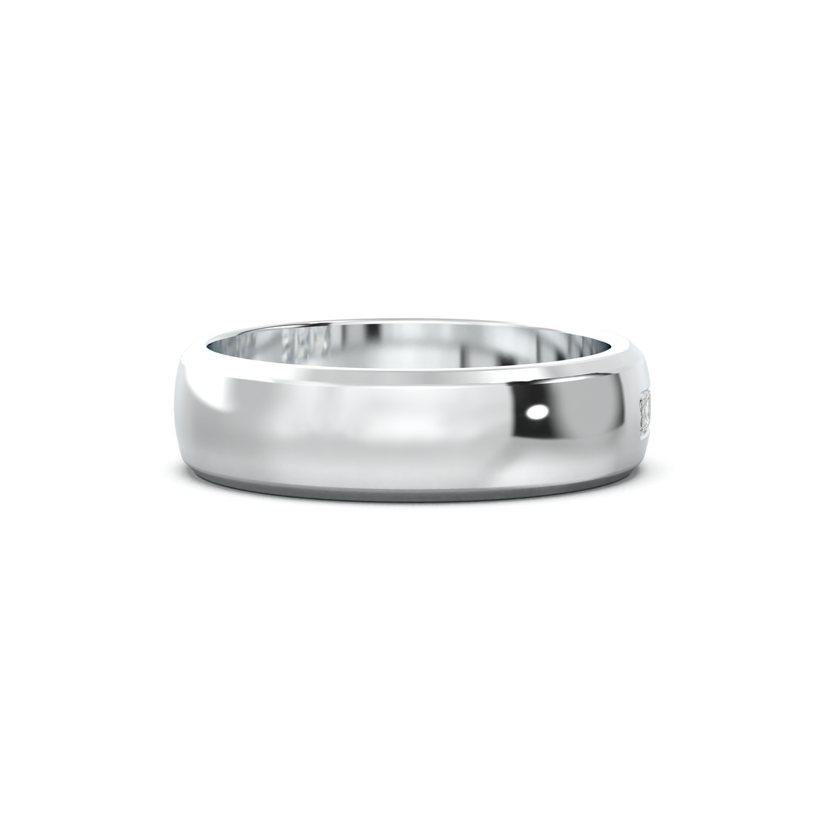 Three-Emerald Inlay Men's Band