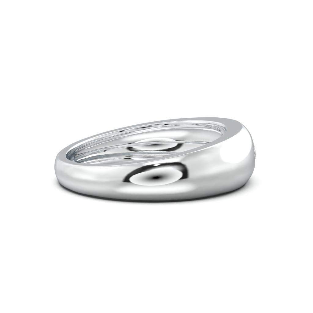 Flush-Set Marquise Men's Band
