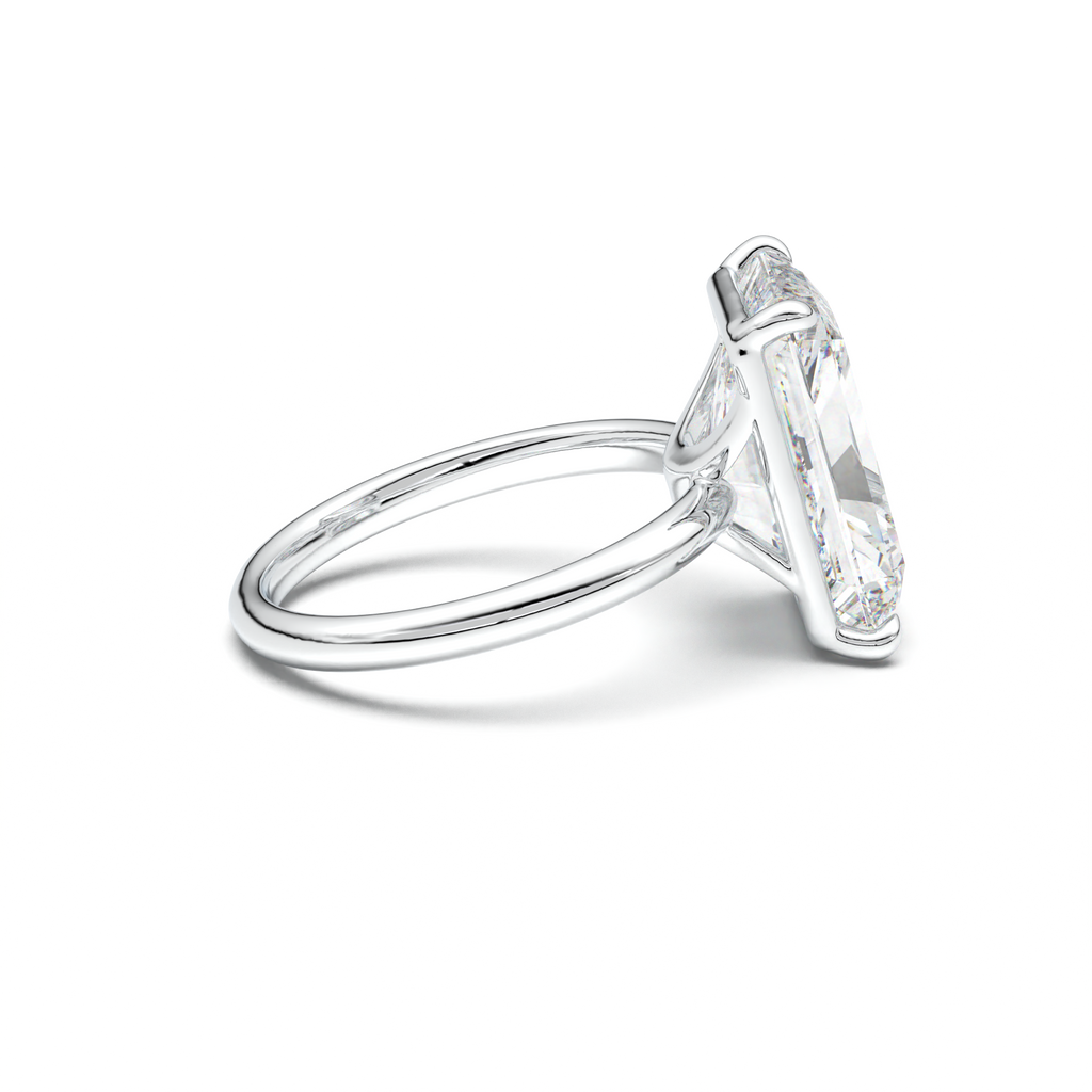 Radiant Solitaire Horseshoe Setting Engagement Ring