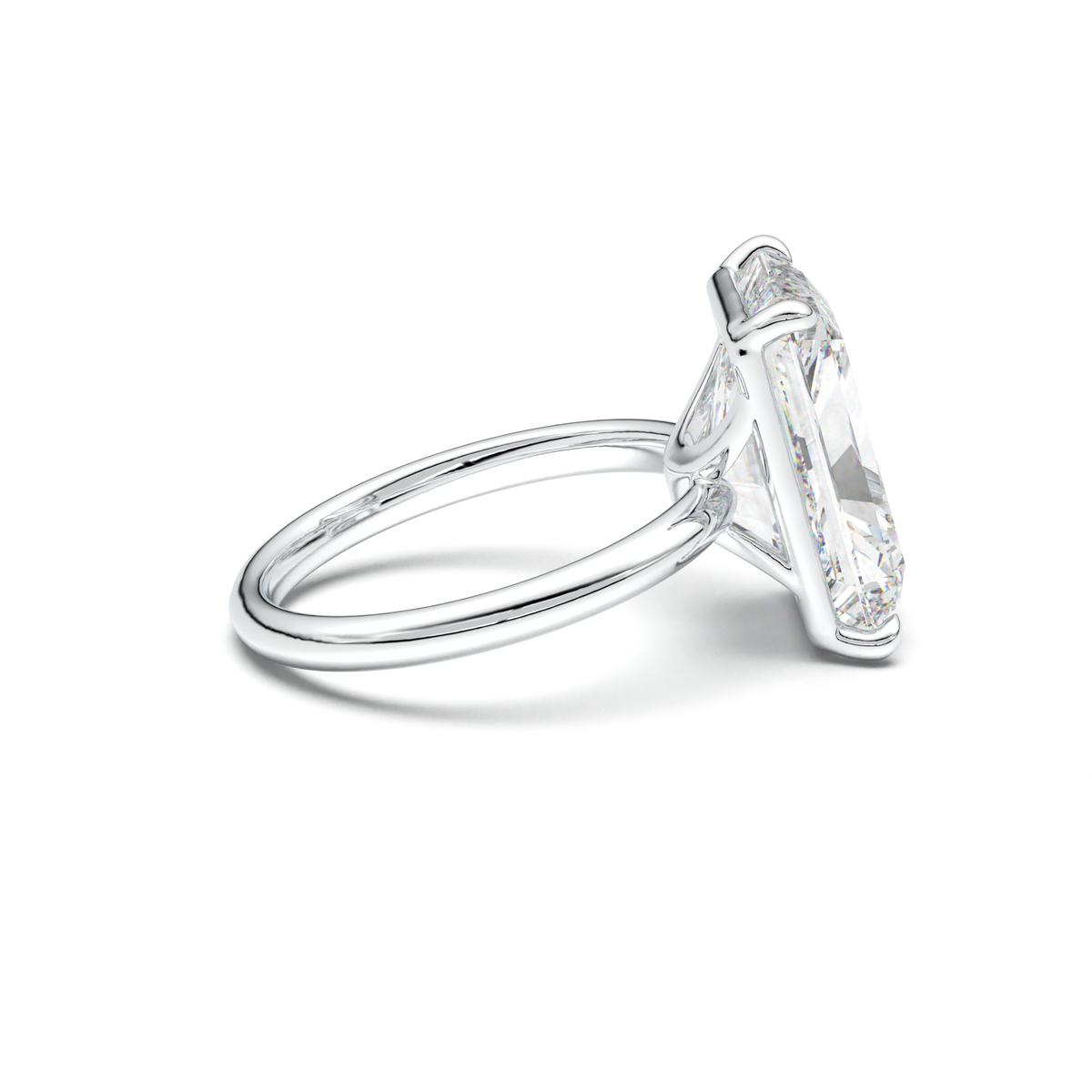 Radiant Solitaire Horseshoe Setting Engagement Ring