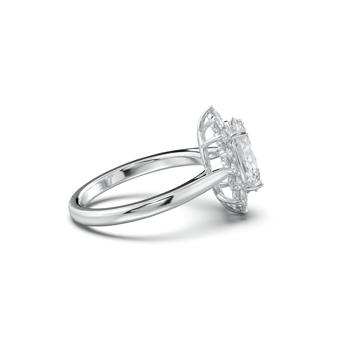 Oval Halo Engagement Ring