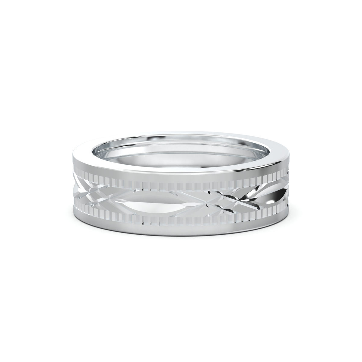 Engraved Geometric Men's Band