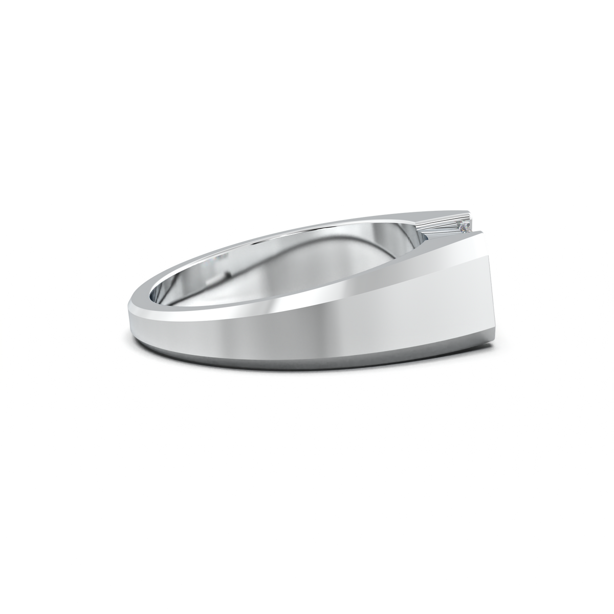East-West Emerald Men's Ring