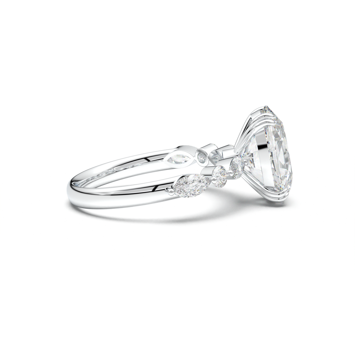 Oval Mixed-Shape Engagement Ring