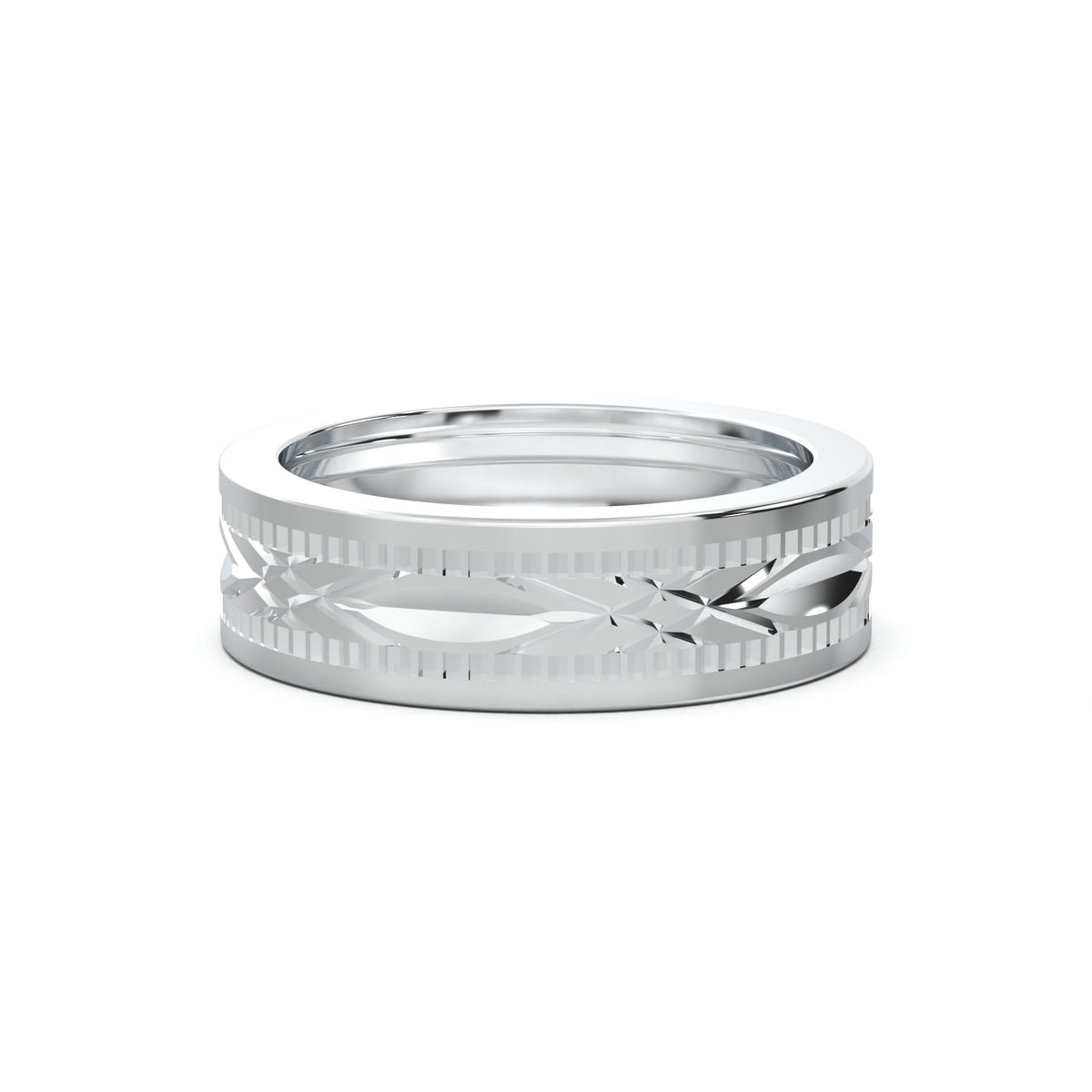 Engraved Geometric Men's Band