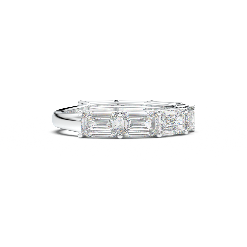 Emerald-Cut Six-Stone Wedding Band